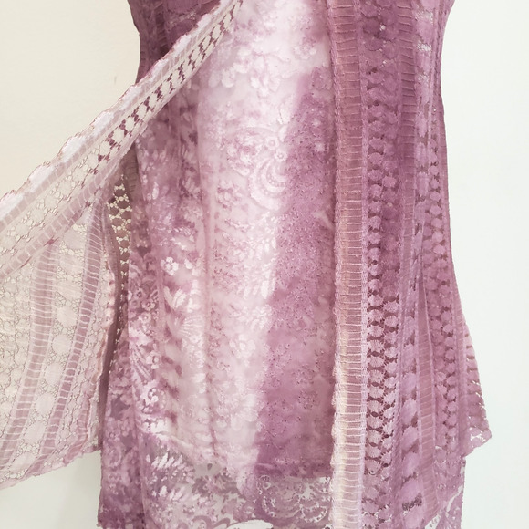 Indigo Thread SIZE XS Sleeveless Layered Purple Tunic Top Boho Festival Whimsy - Picture 4 of 15